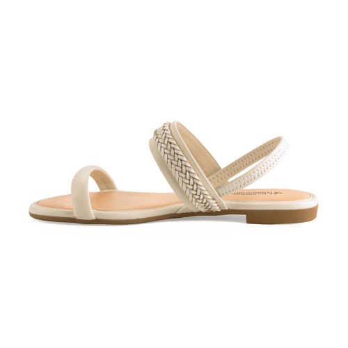 Rasteirinha Fivela de Strass Tira no Calcanhar Branco 3