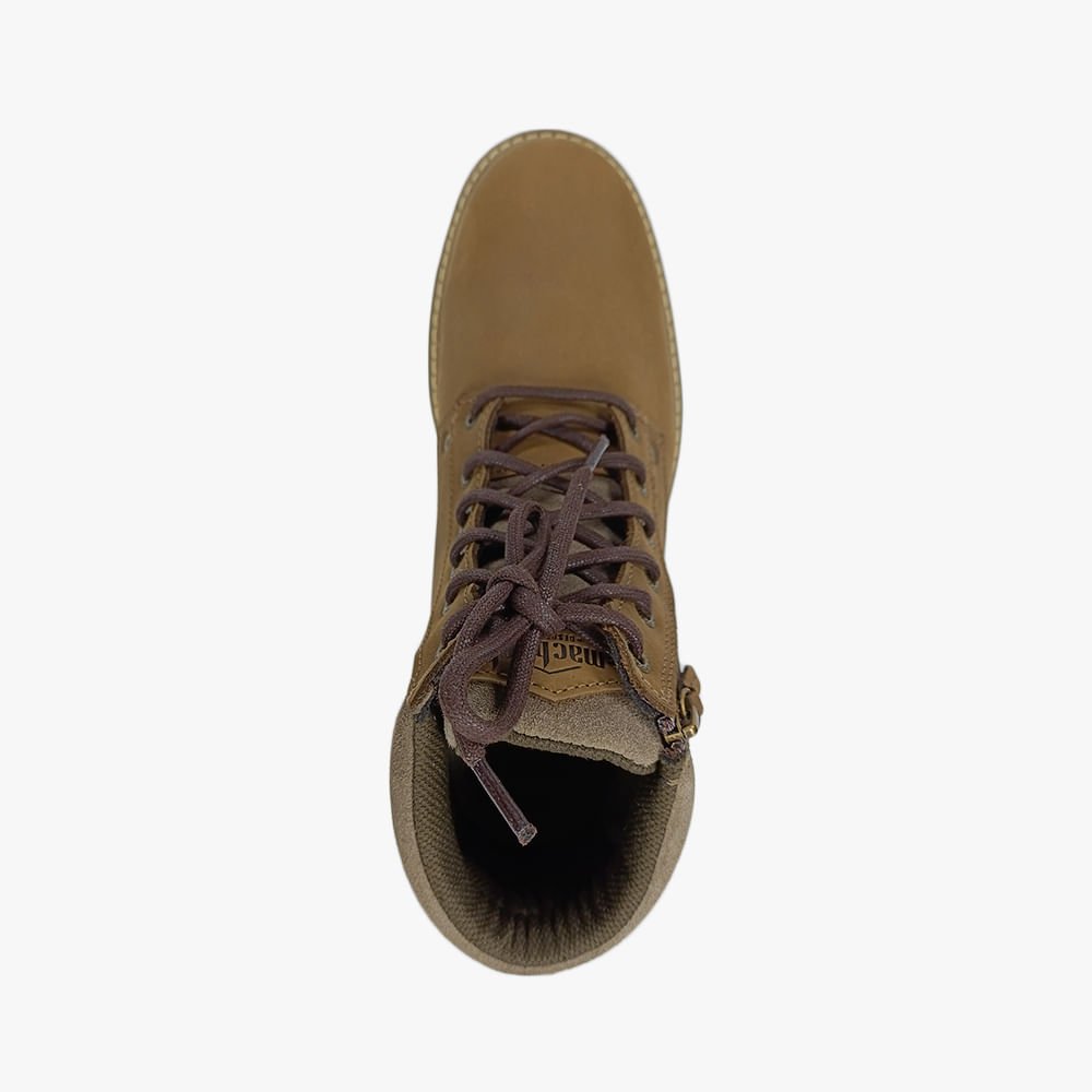 Bota Macboot Cumaru Militar Couro Cano Médio Marrom 2