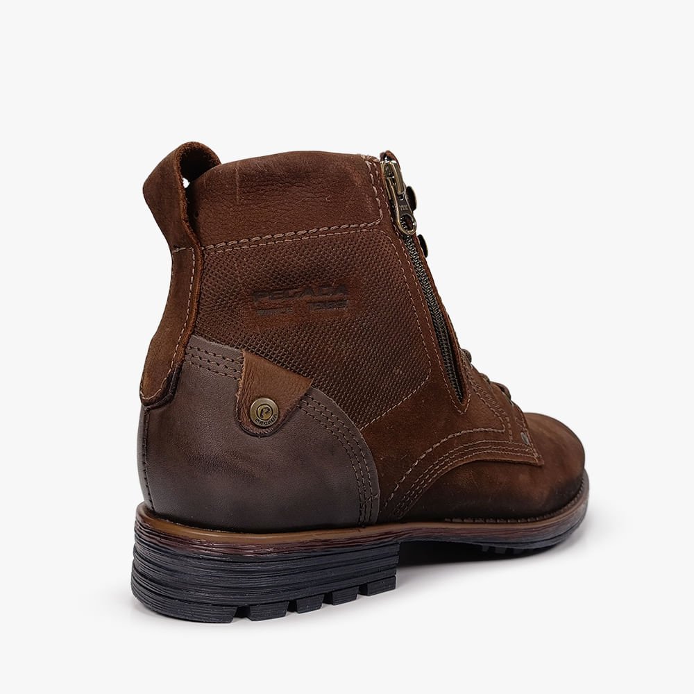 Bota Pegada em Couro Masculina Marrom 3