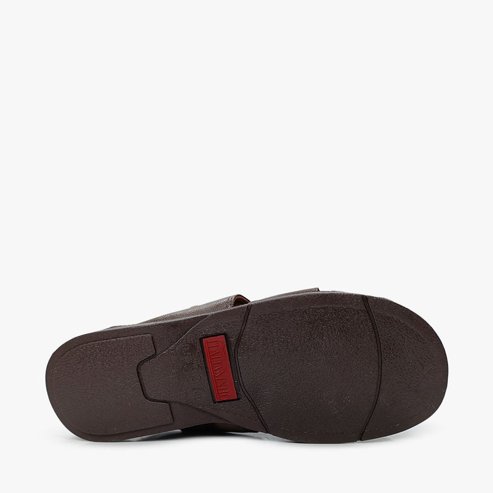 Sandália Italianinho Couro Masculina Marrom 4