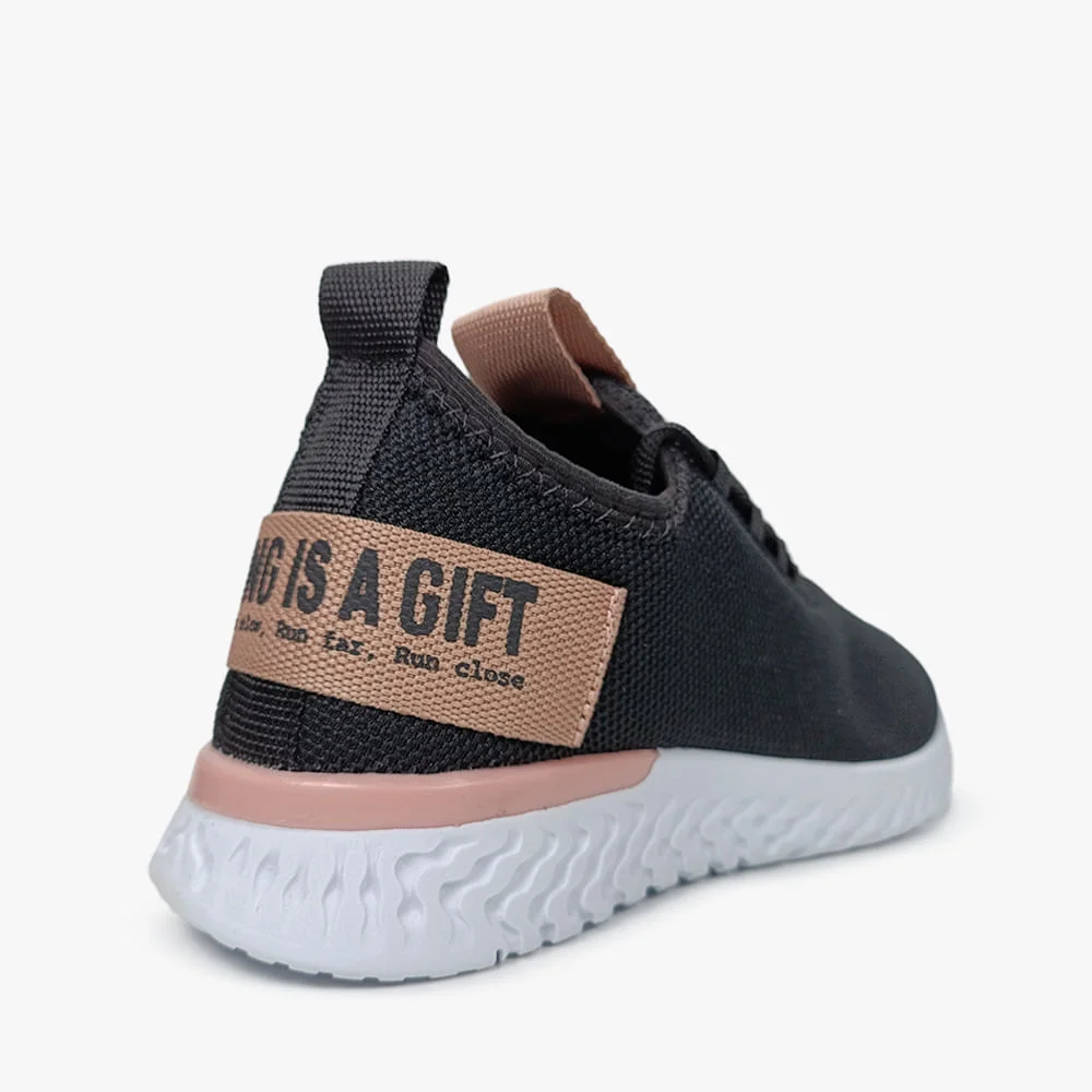 Tênis Jogging Feminino Preto/Rosa 3