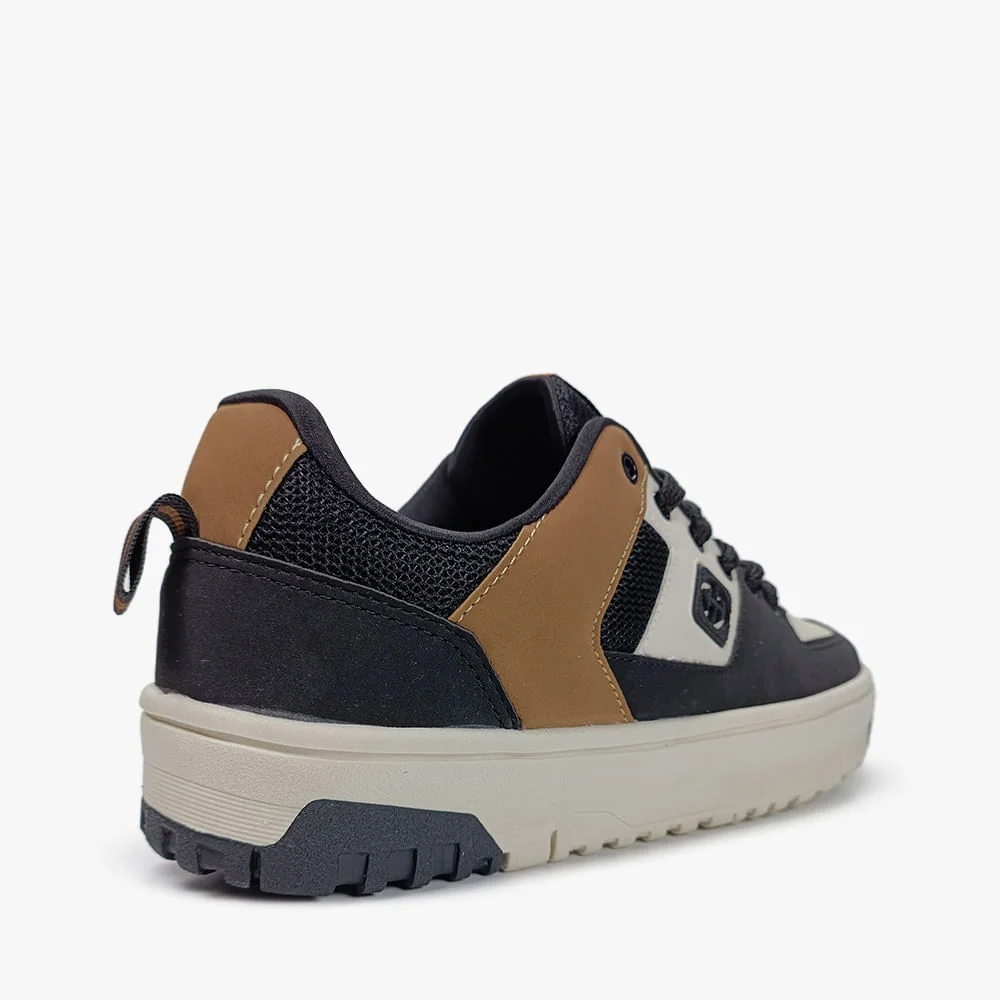 Tênis Casual  Macio Bege/Preto 3