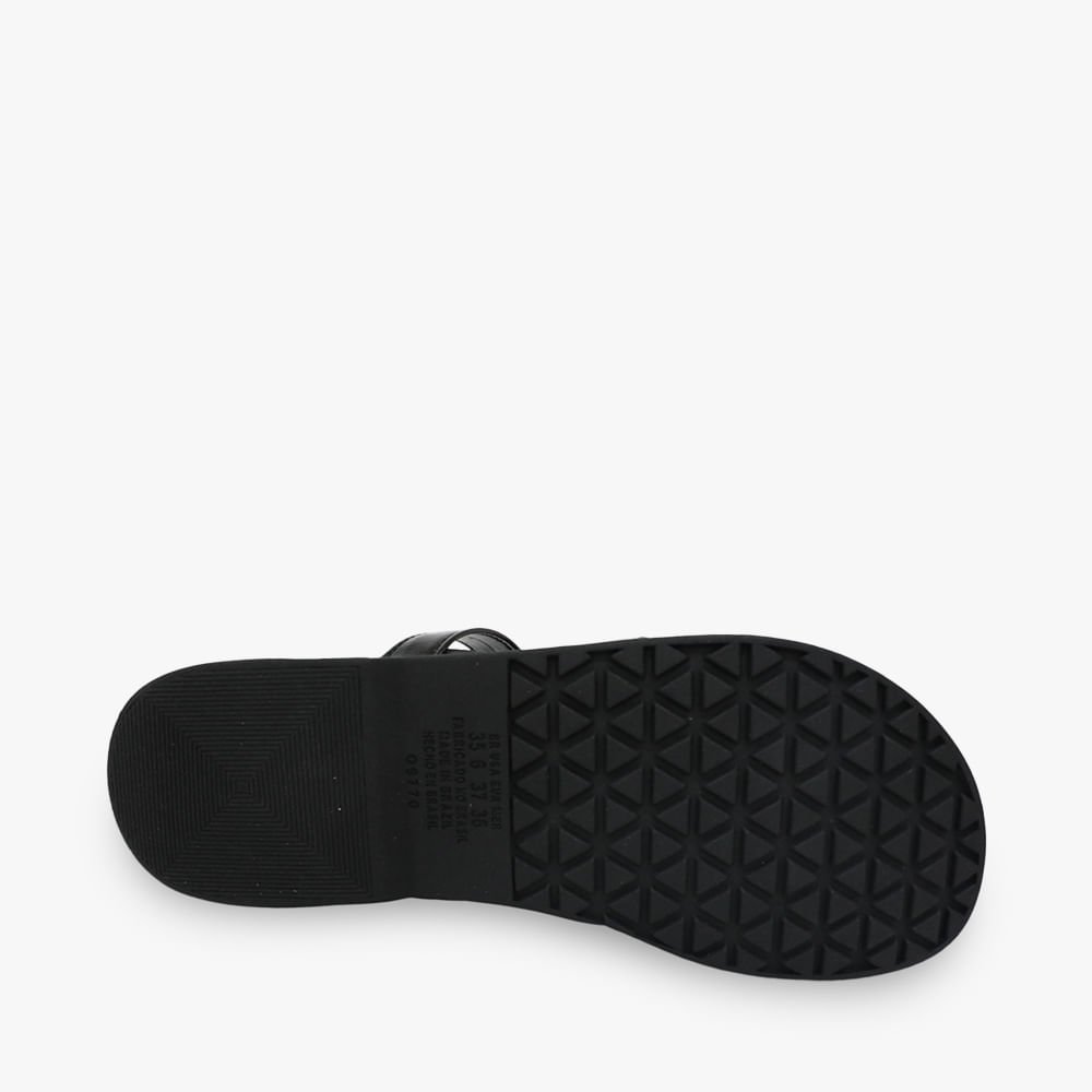 Sandália Mississipi Flatform Tiras com Enfeite Preto 4