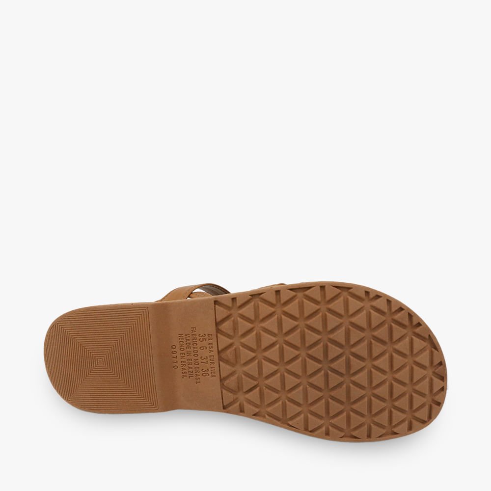 Sandália Mississipi Flatform Tiras com Enfeite Marrom 4