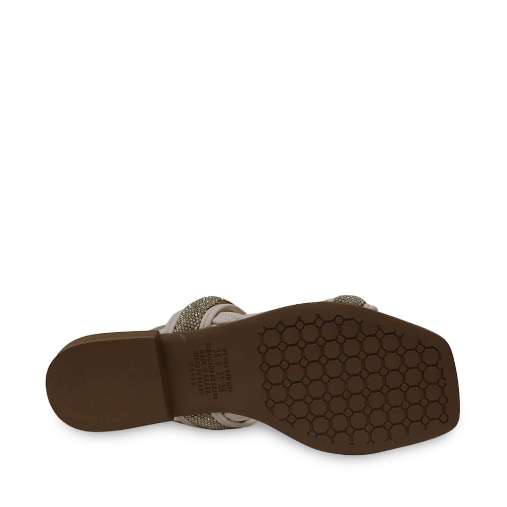 Sandália Mississipi Rasteira Strass Branco 4