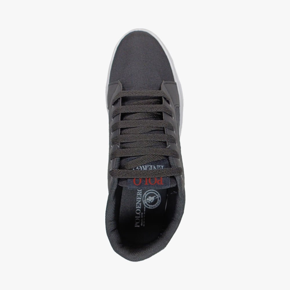 Sapatênis Polo Energy Casual Detalhe Pespontos Tecido Preto 2