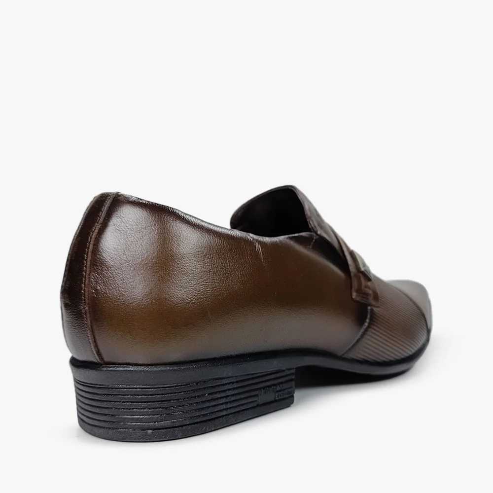 Sapato Social Air Bag com Fivela Marrom 3