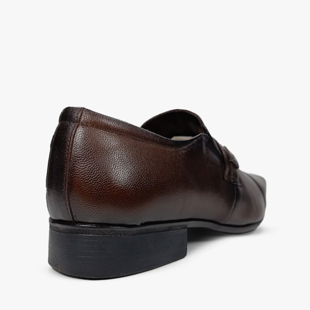 Sapato Social Air Bag com Fivela Marrom 3