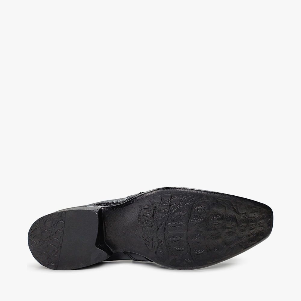 Sapato Social Bico Quadrado Masculino Preto 4