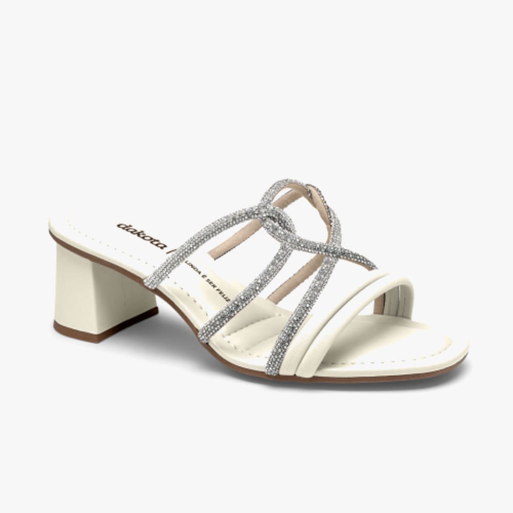 Tamanco Salto Bloco TirasTrançadas