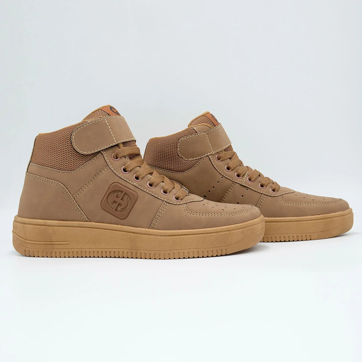 Tênis Casual Cano Alto Marrom 2