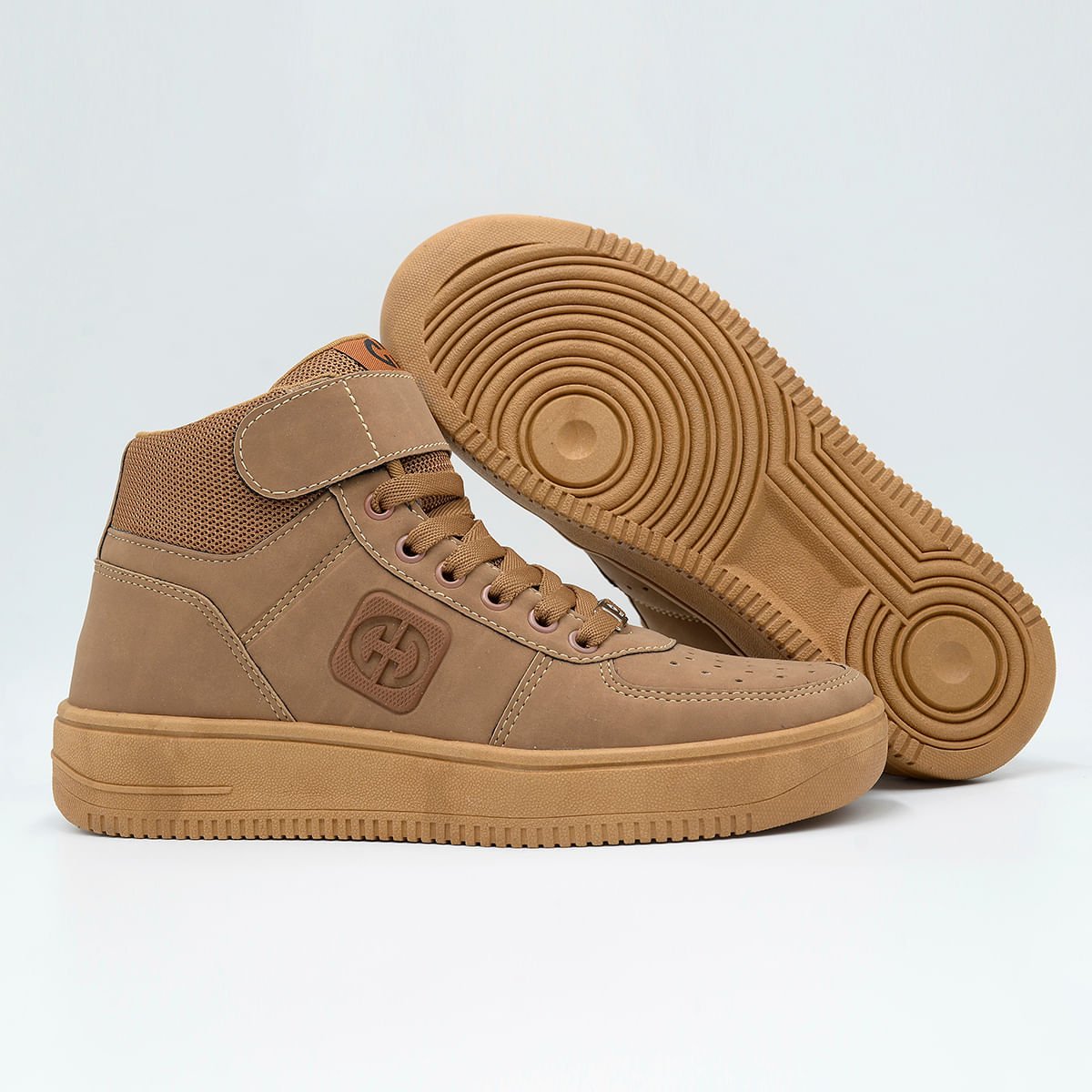 Tênis Casual Cano Alto Marrom 3