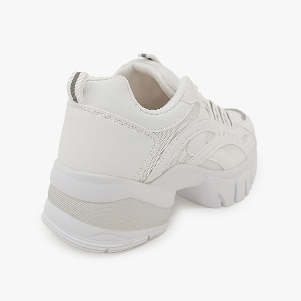 Tênis Chuncky Cadarço Branco 3