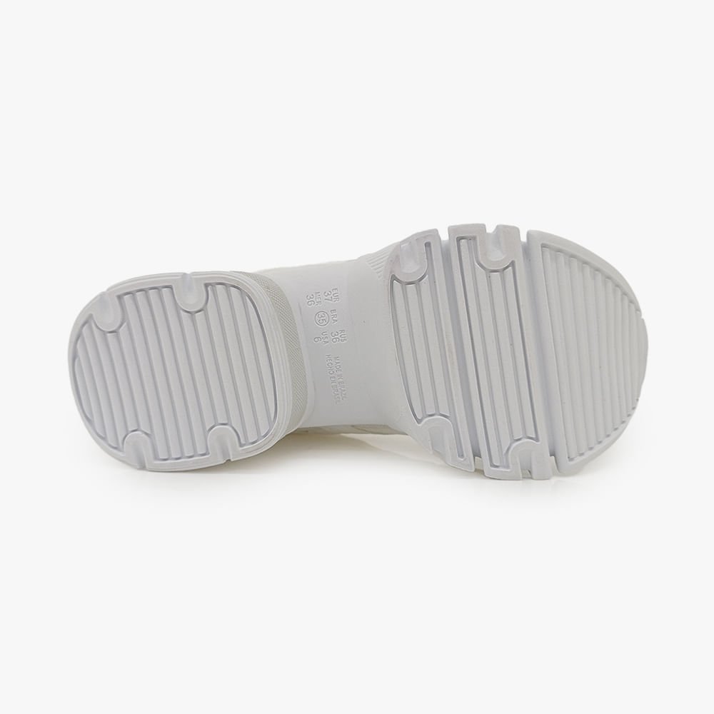 Tênis Chuncky Cadarço Branco 4