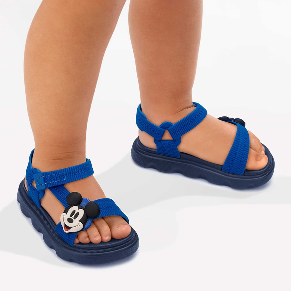 Sandália Papete Disney Bebê Azul 4