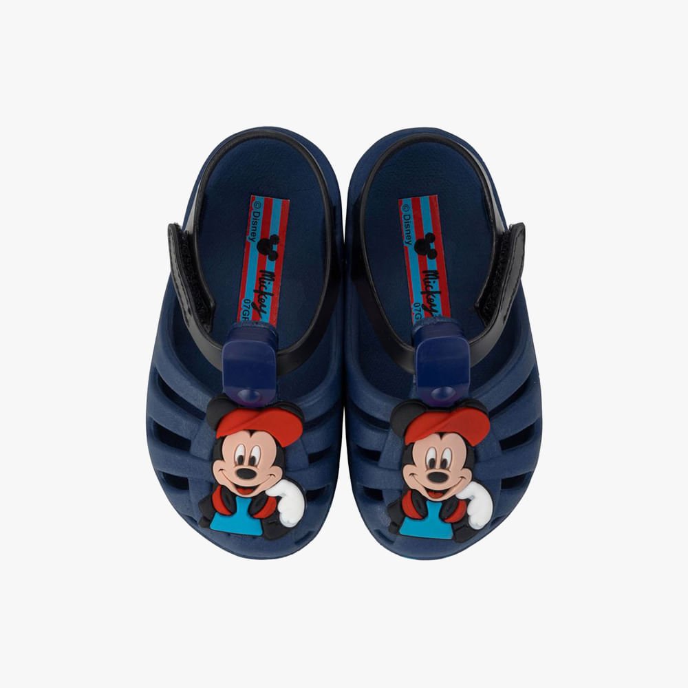 Sandália Bebê Disney Magic Aranha Babuche Azul 2