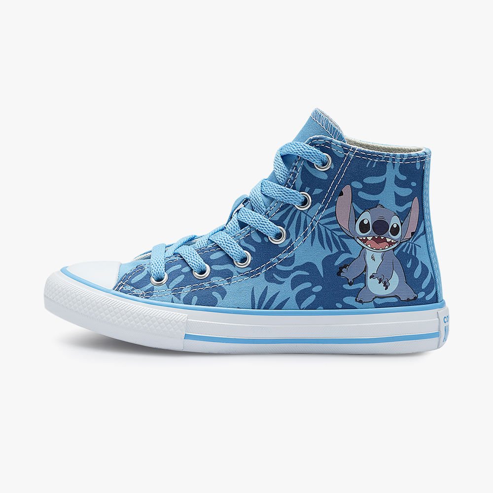 Tênis All Star Cano Alto Chuck Taylor Stitch Infantil Azul 2