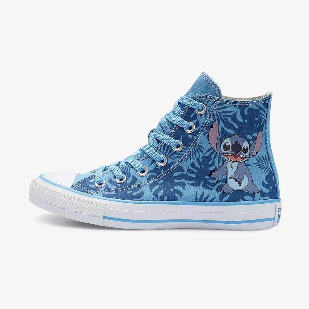 Tênis All Star Cano Alto Chuck Taylor Stitch Juvenil Azul 2