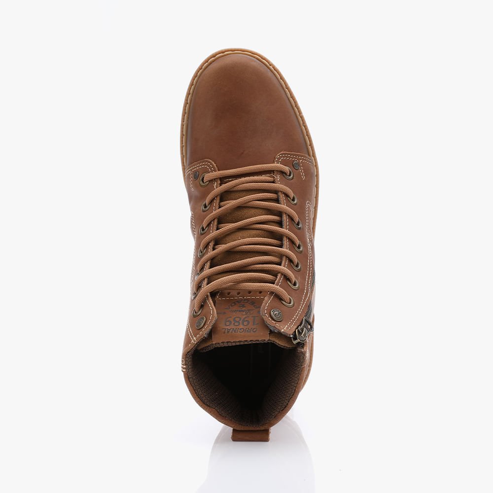Bota Pegada Masculina em Couro Marrom 2