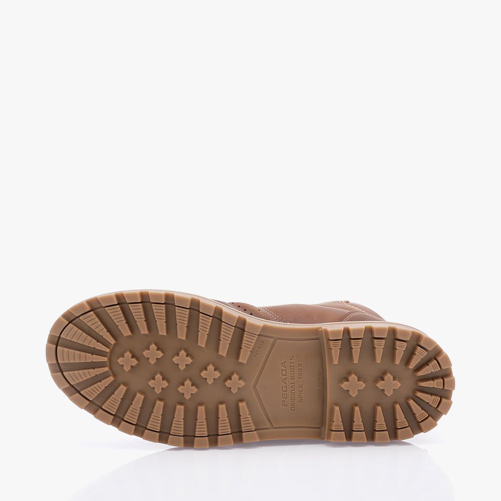 Bota Pegada Masculina em Couro Marrom 4