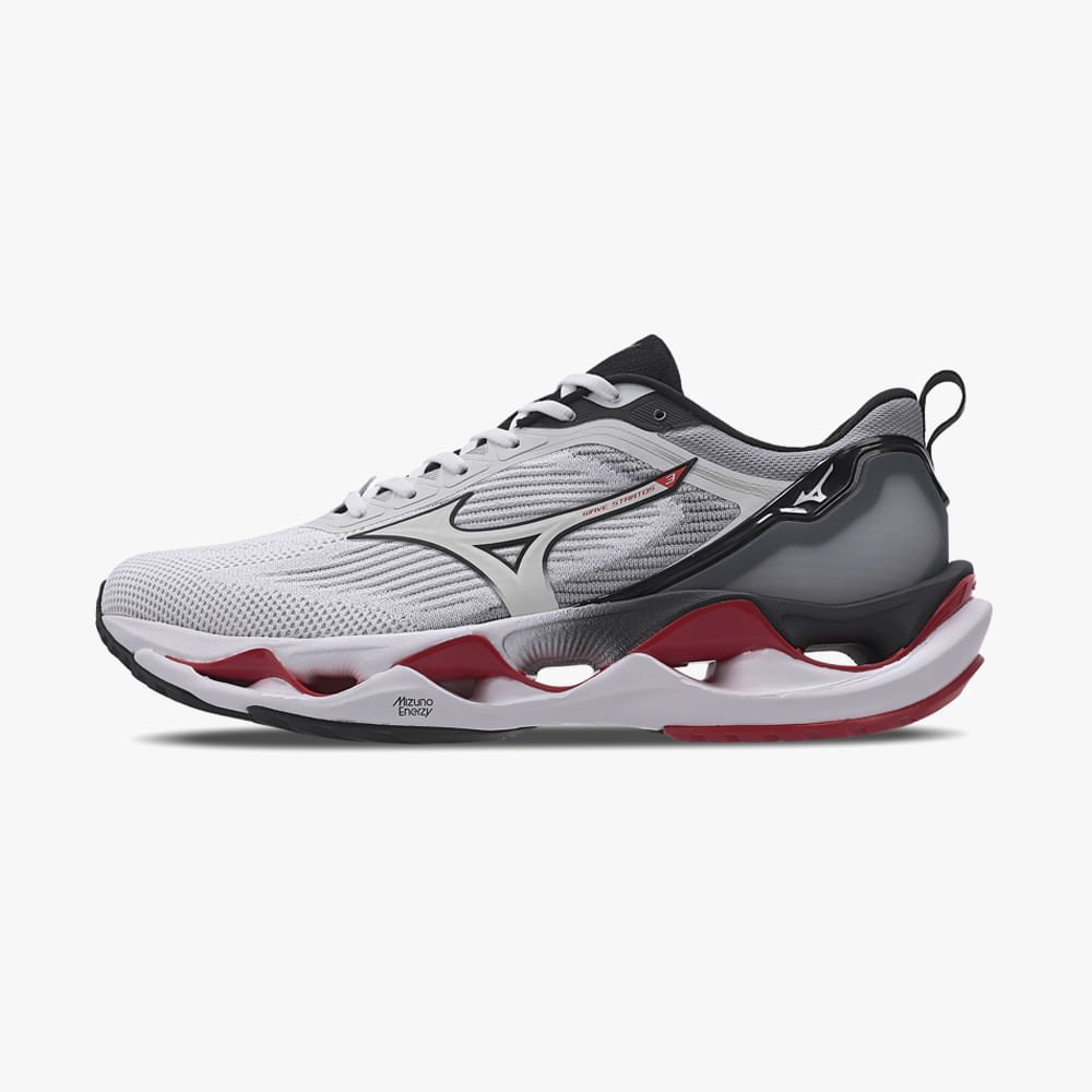 Tênis de Corrida Mizuno Wave Stratos 3 Masculino Cinza 3
