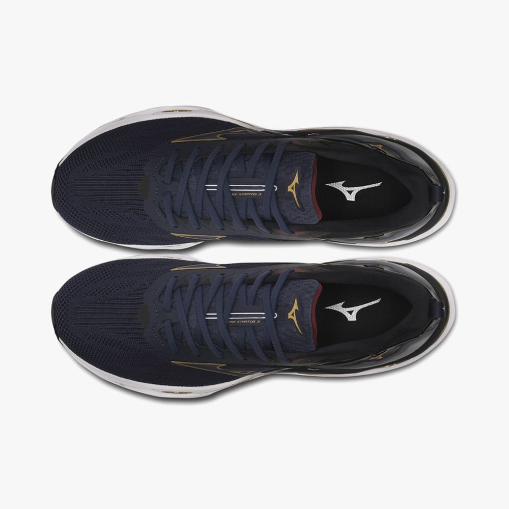 Tênis de Corrida Mizuno Wave Stratos 3 Masculino Preto 2