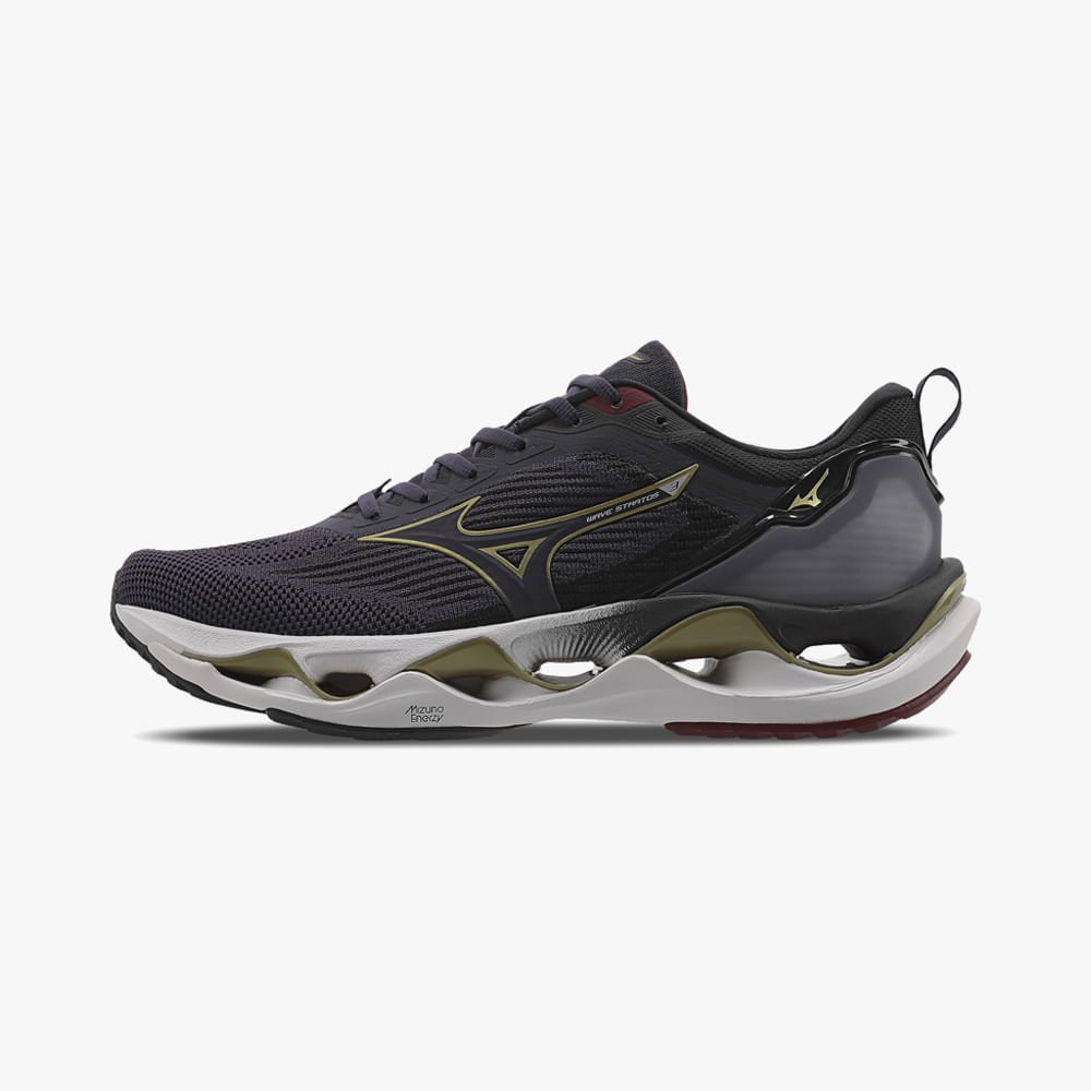 Tênis de Corrida Mizuno Wave Stratos 3 Masculino Preto 3
