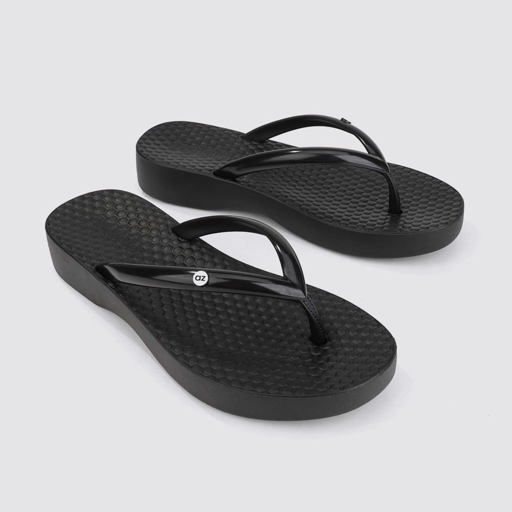 Chinelo de Dedo Rasteira Baixo Bia Light Preto 3