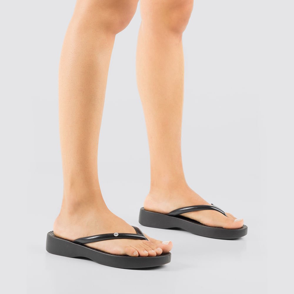 Chinelo de Dedo Rasteira Baixo Bia Light Preto 4