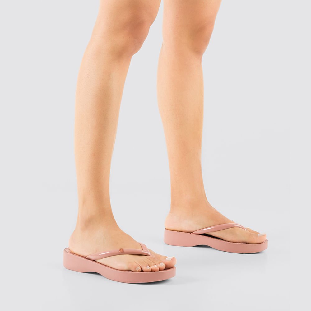 Chinelo de Dedo Rasteira Baixo Bia Light Rosa 4