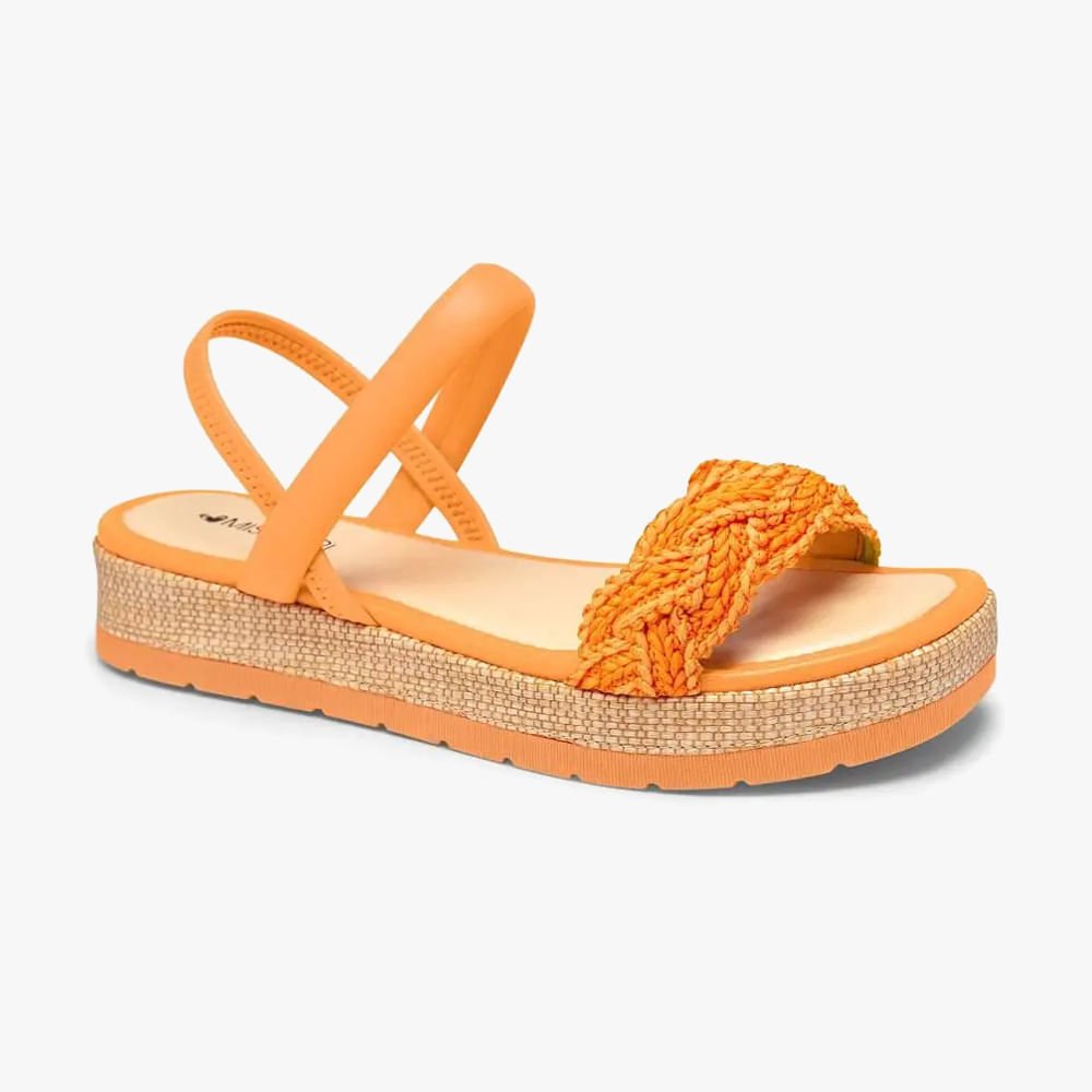 Sandália Flatform Trança