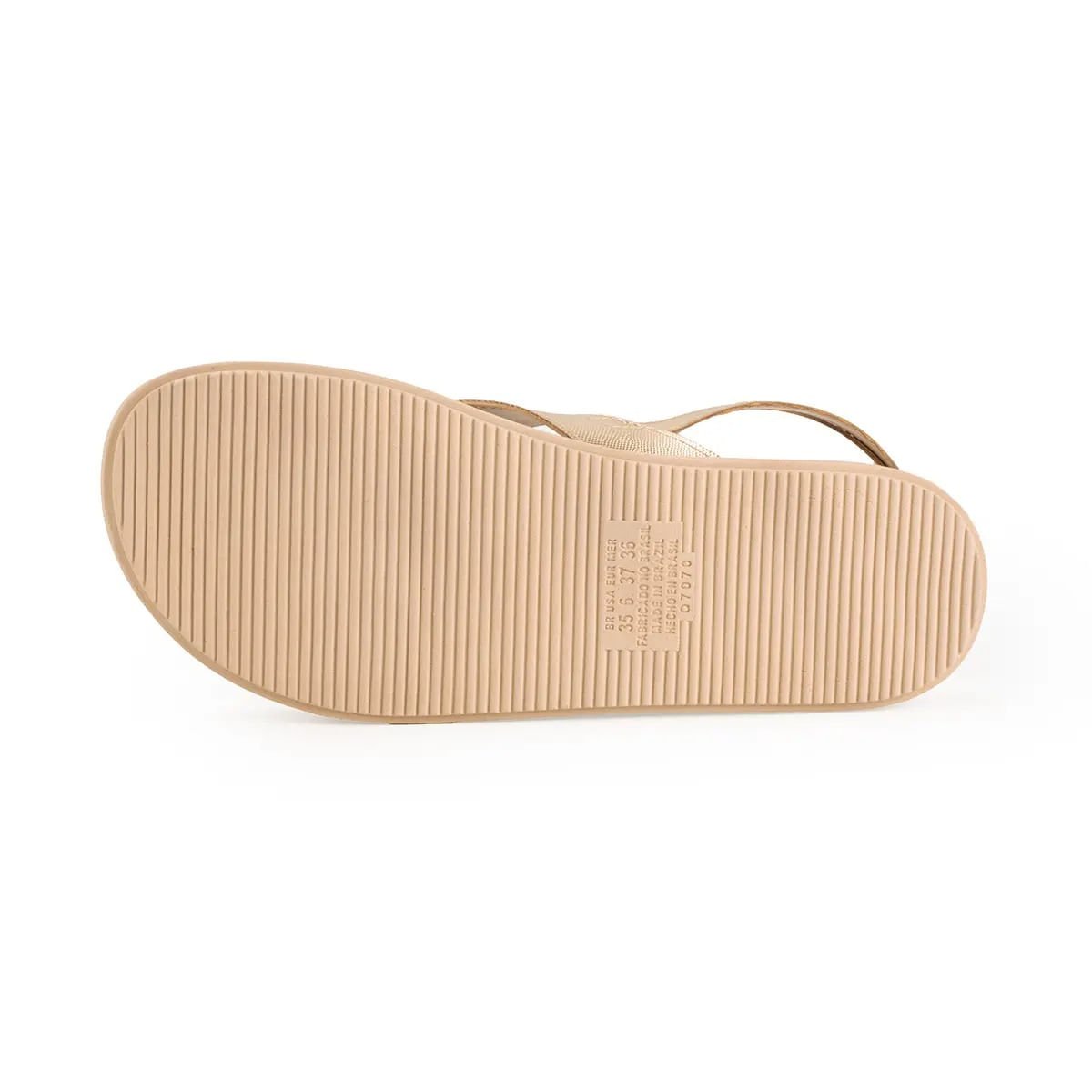Sandália Flatform de Dedo Dourado 5