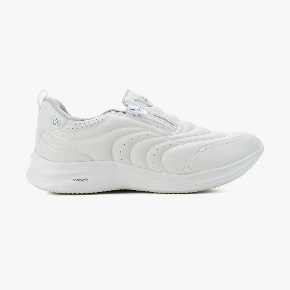 Tenis Casual Feminino Calce Facil com Ziper Lateral K7032A
