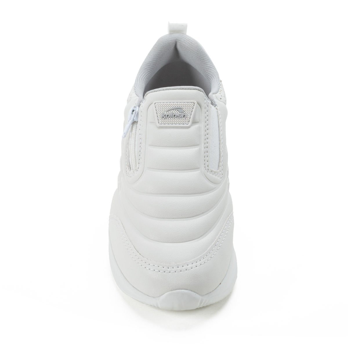 Tenis Casual Feminino Calce Facil com Ziper Lateral K7032A Branco 6