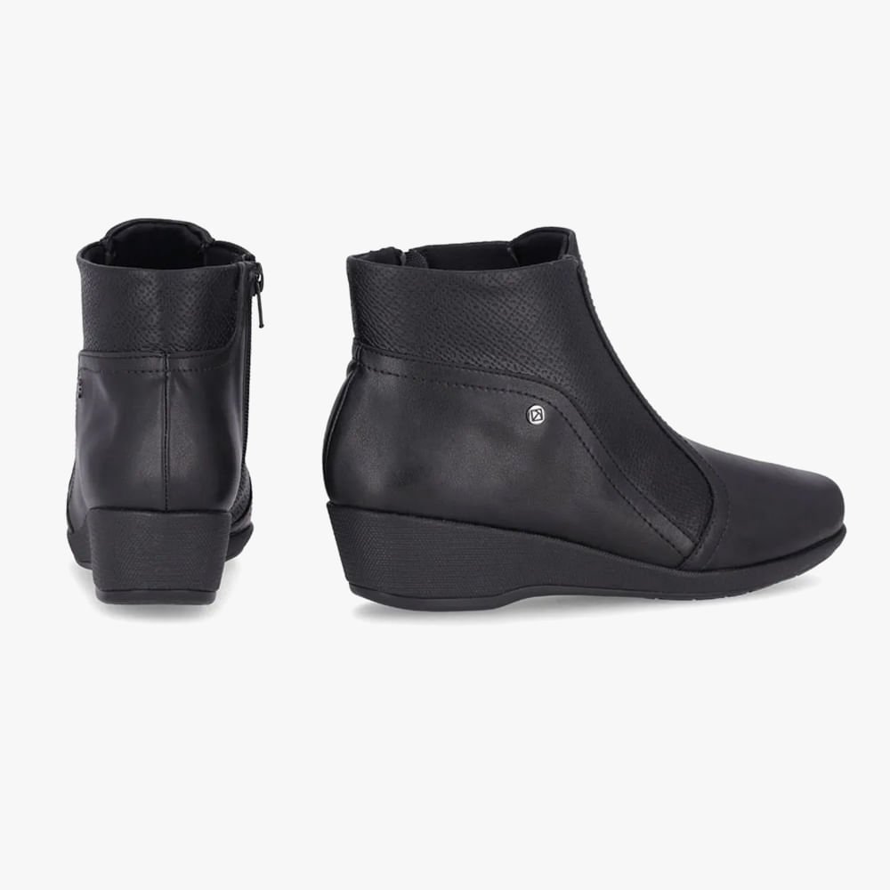 Bota Cano Médio Anabela Feminina Preto 3