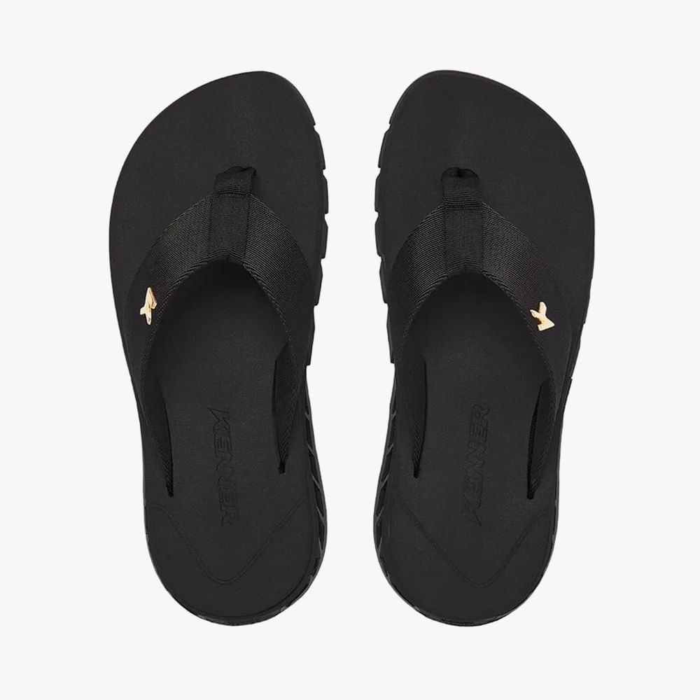 Chinelo Rakka Casual Preto/Laranja 2