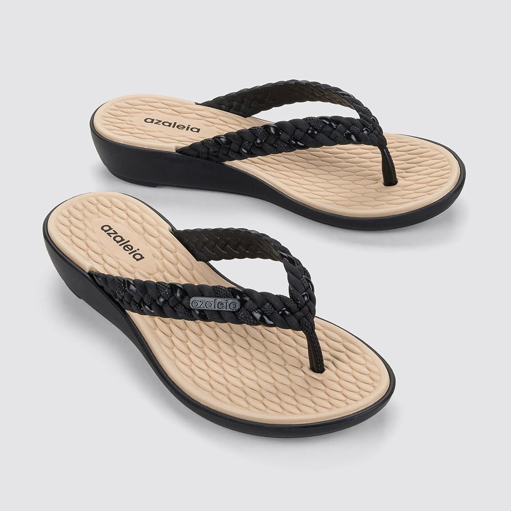 Plataforma Tiras Trançadas Fernanda Preto 3