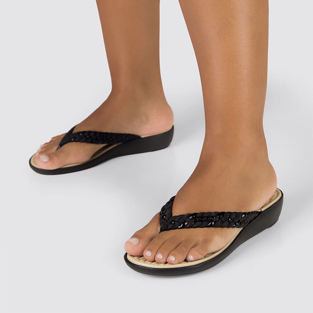 Plataforma Tiras Trançadas Fernanda Preto 4