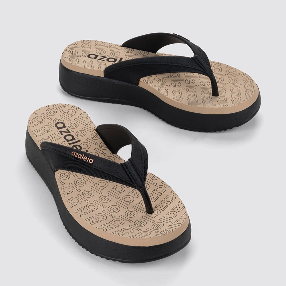 Chinelo Plataforma Maria Preto 3