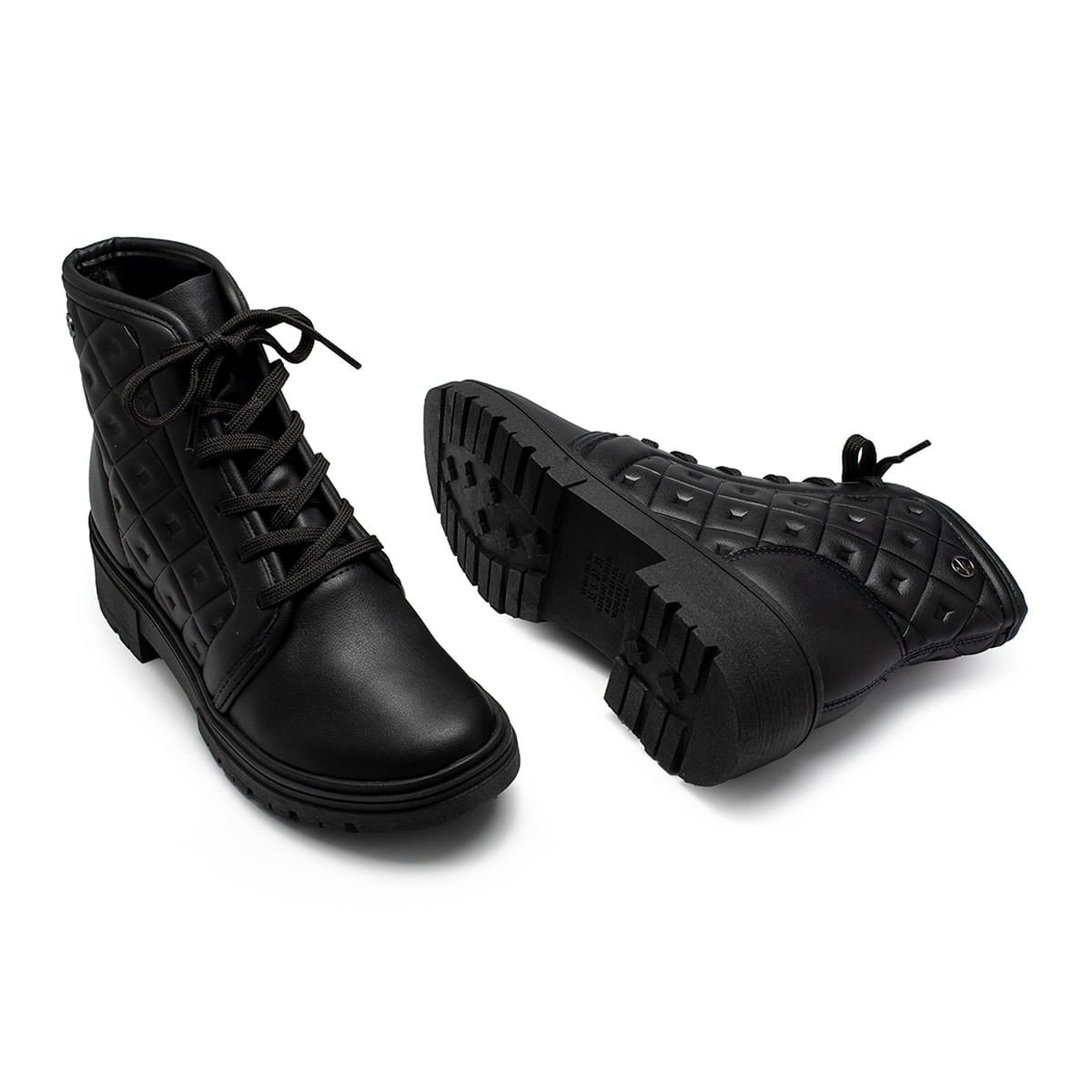 Bota Coturno com Recortes Laterais Preto 4