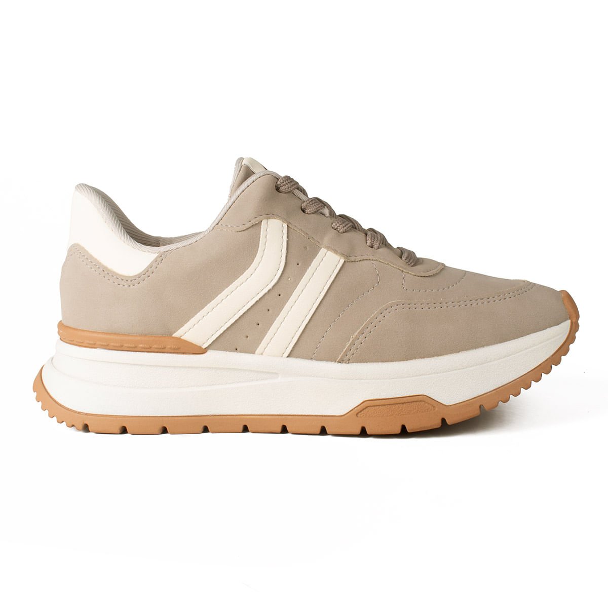 Tênis Jogging Casual Bege 3