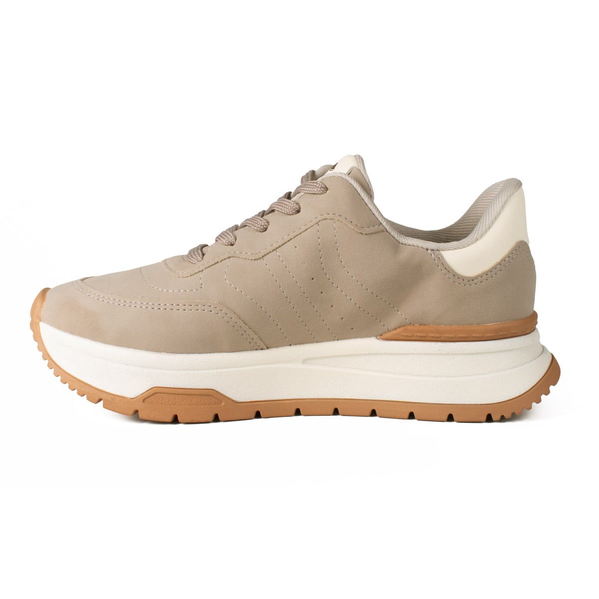 Tênis Jogging Casual Bege 4