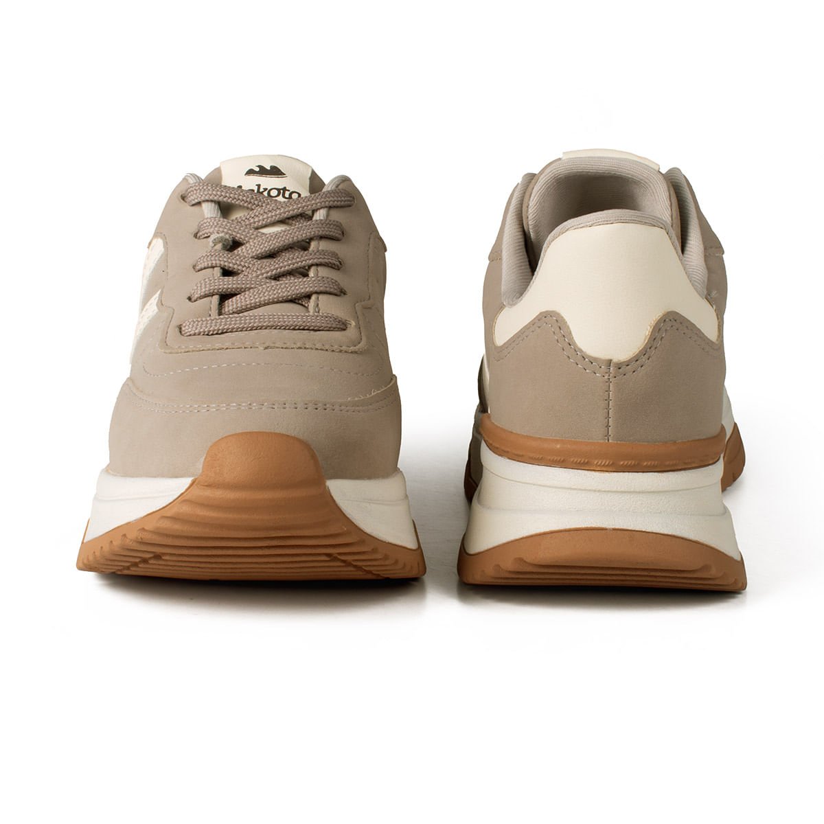 Tênis Jogging Casual Bege 6