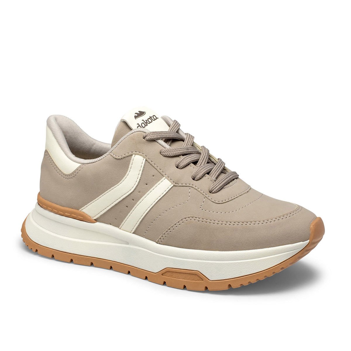Tênis Jogging Casual Bege 1