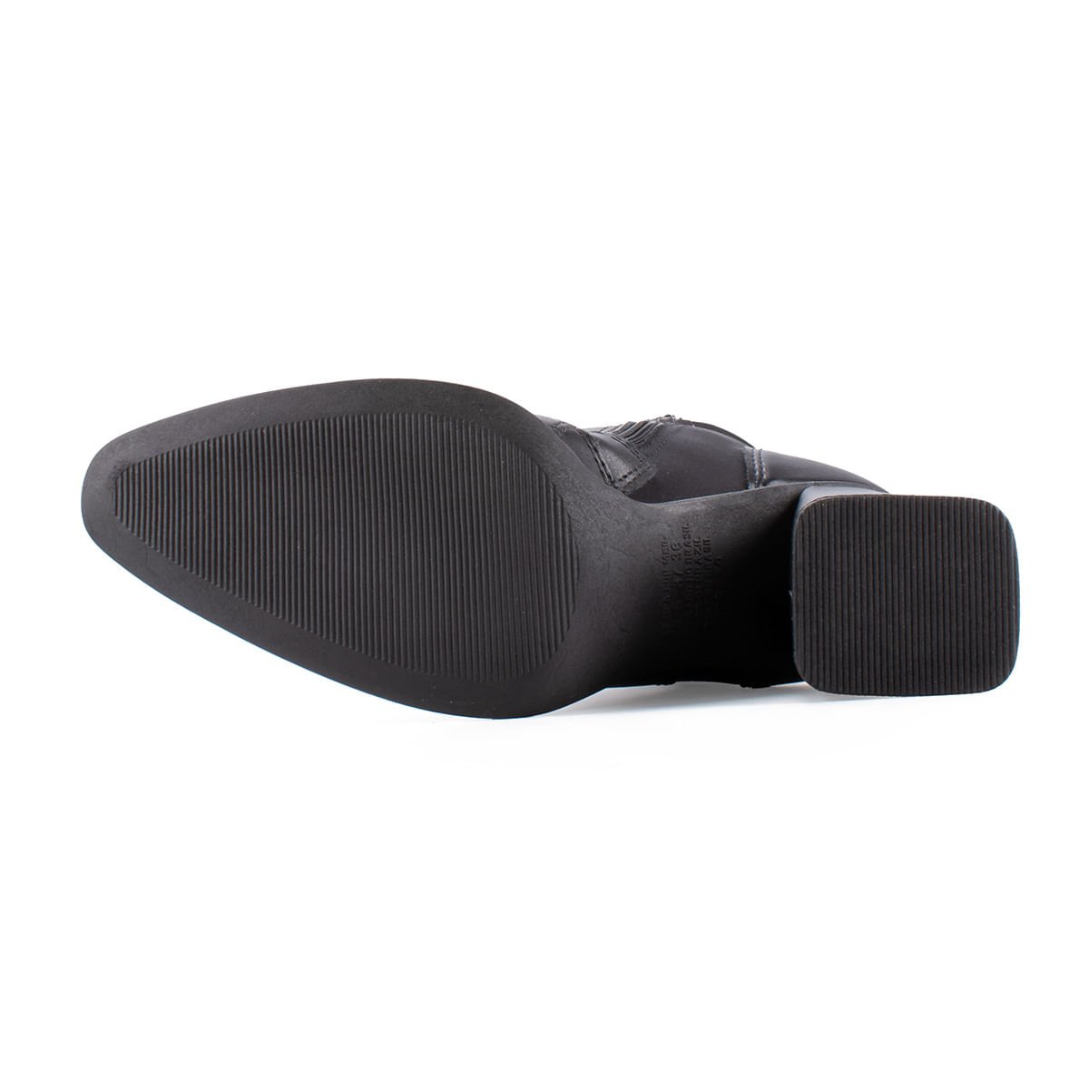 Bota Over Cano Longo Salto Fino e Salto Grosso Preto 5