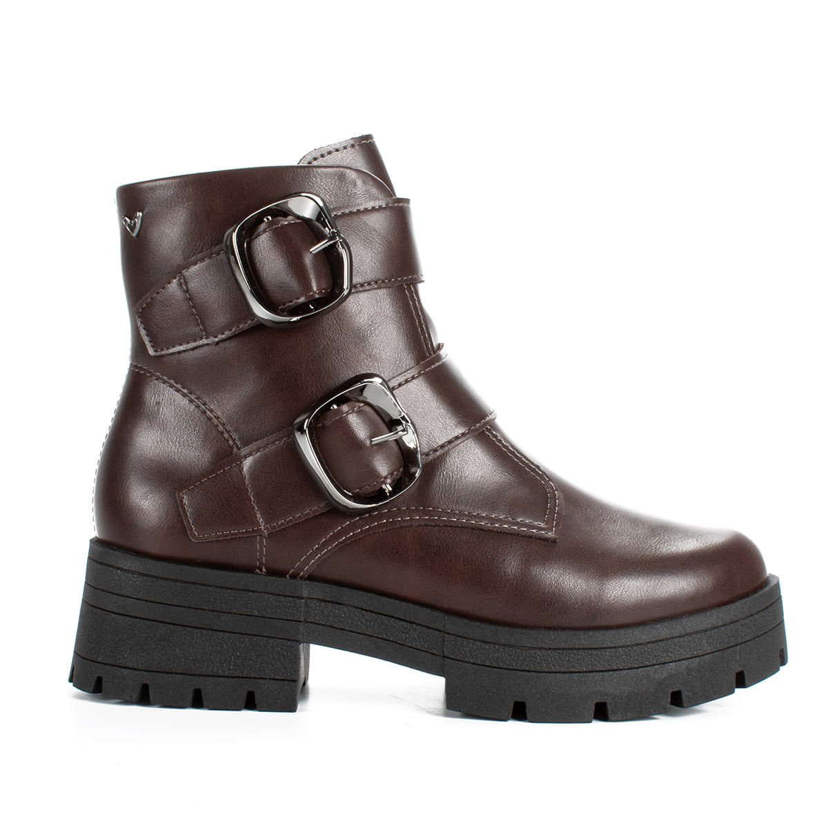Bota Coturno Tratorada com Fivelas