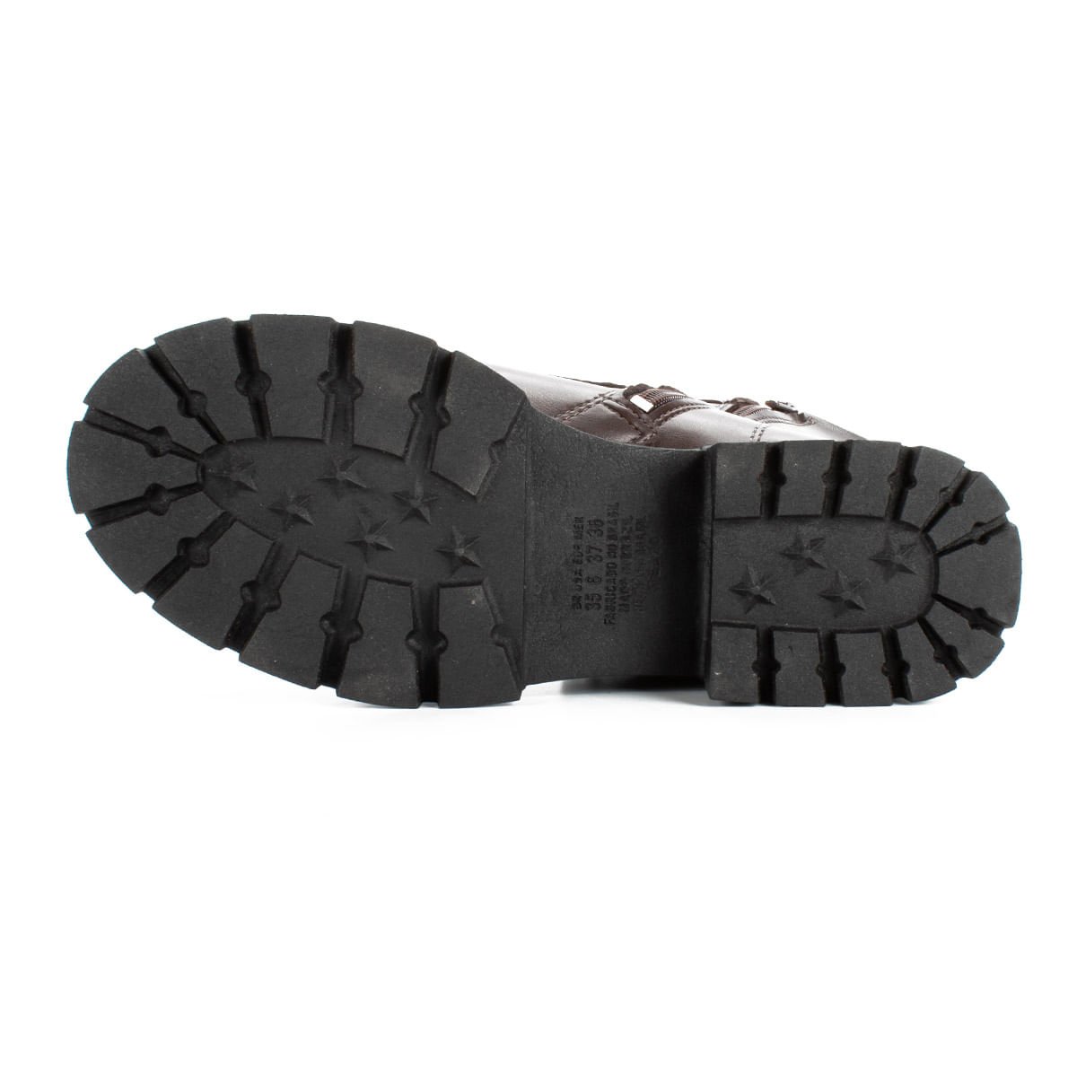 Bota Coturno Tratorada com Fivelas Marrom 8