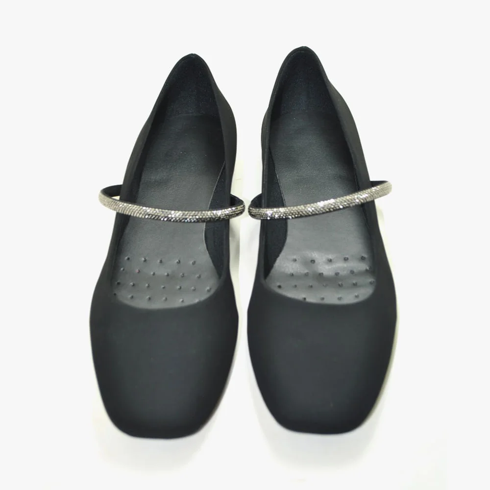 Sapatilha Boneca Bico Quadrado Preto 4