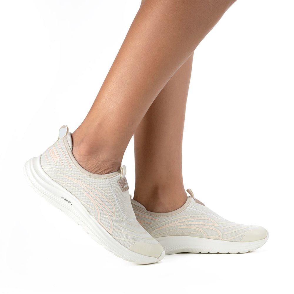 Tênis Kolosh Slip Esportivo Feminino Bege 2