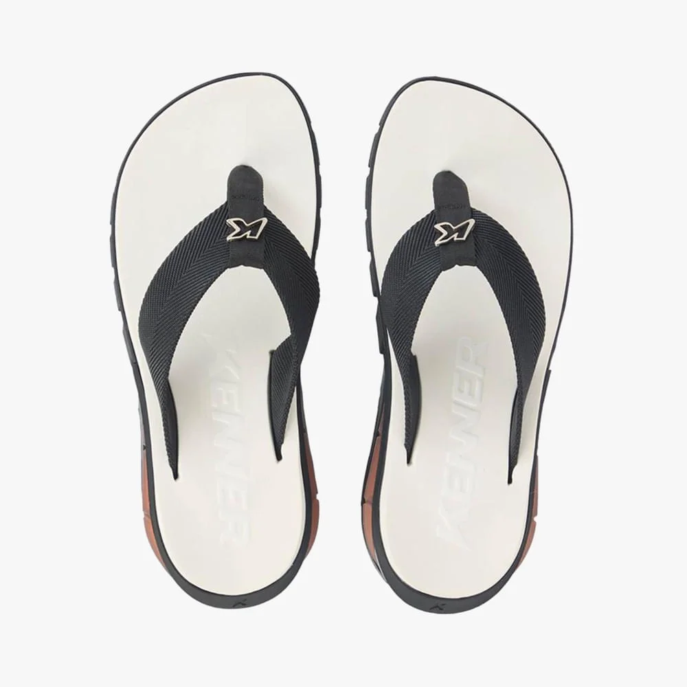 Chinelo Orak Branco/Marrom 2